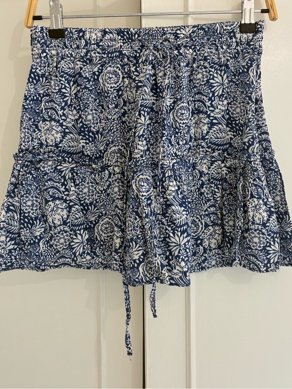 Zara paisley print tiered mini skirt